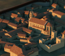 Village de Fanjeaux Modélisation pour impression 3D